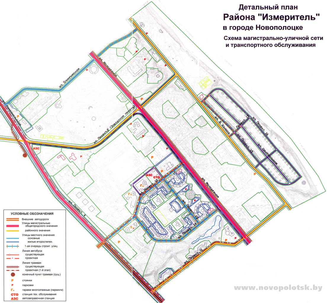 Карта транспорта новополоцка